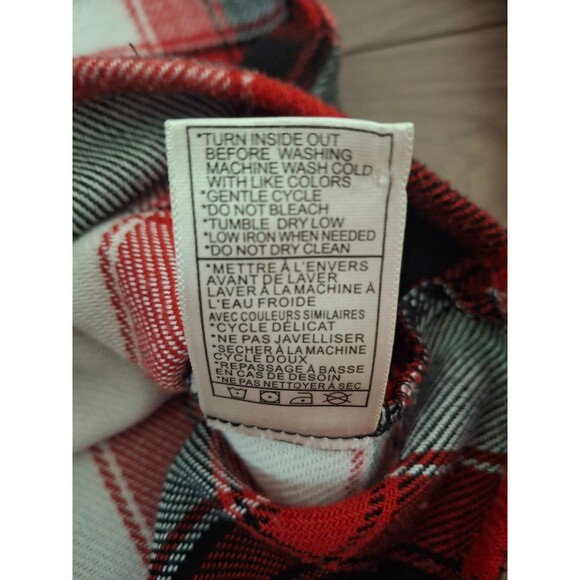 BB Dakota By Steve Madden Women's Button Down Boxy Shacket Women's XS Red - Picture 6 of 8